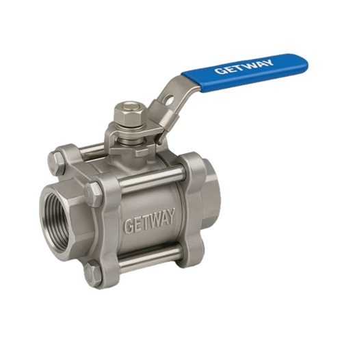 ss 304 three piece ball valve class 150 screwed end